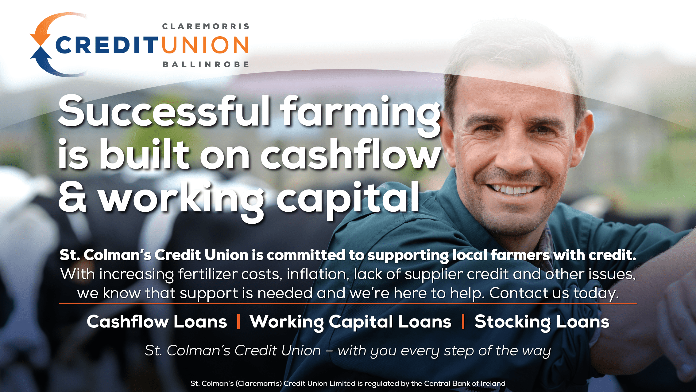 Agri Working Capital available from St. Colman's Credit Union